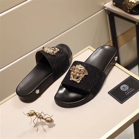 versace velvet slippers replica|versace slippers for men.